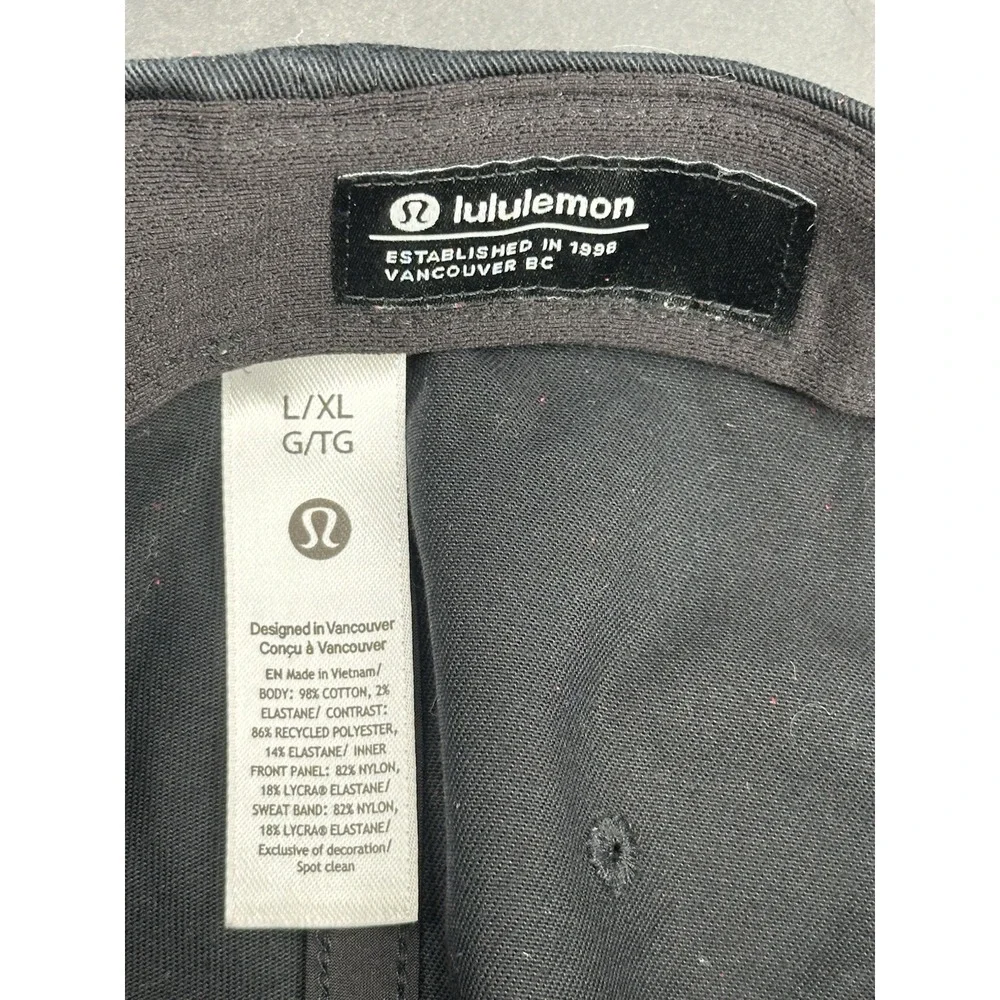 Lululemon‎ Classic Ball Cap Adjustable Hat Size L/XL LU9BOTS black